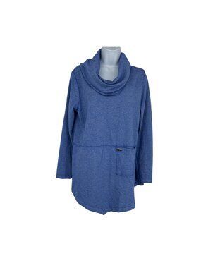 Soft Surroundings Evening Stroll Cowl Neck Pullover Asymmetrical Hem Tunic Sz L